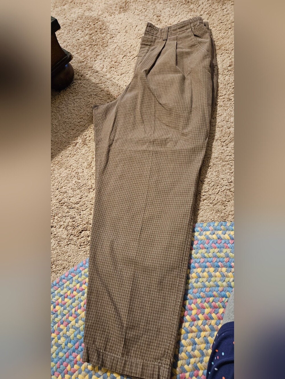 Lee Women's Brown Micro-Check Dress Pants
